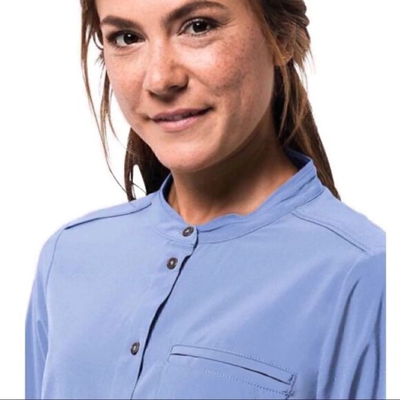 New! Jack Wolfskin Blue Victoria Button Down XXL - Picture 3 of 7